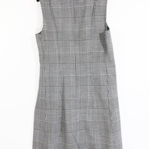 Theory Helaina Wool Dress sz 4 Women Plaid Shift Pockets Winter Fashion - Picture 8 of 10